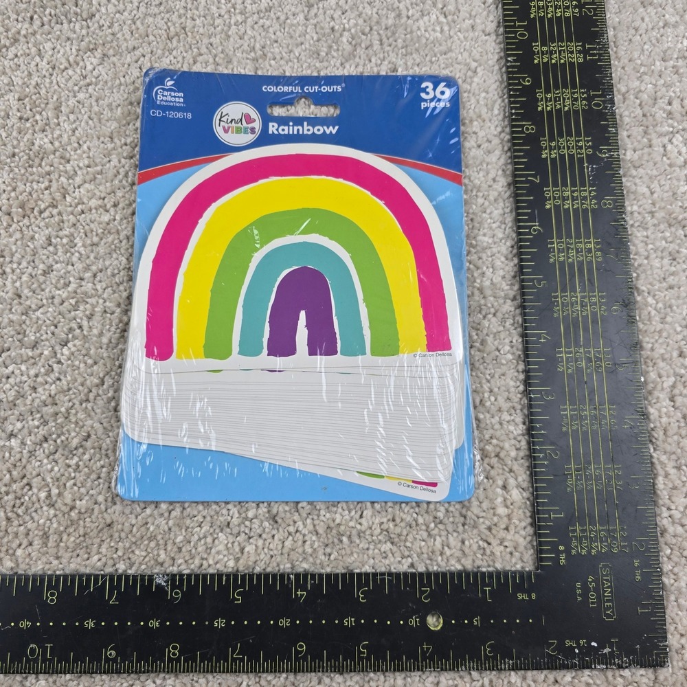 Carson Dellosa Rainbow Cut-Outs Multicolor Kind Vibes 36pc CD-120618